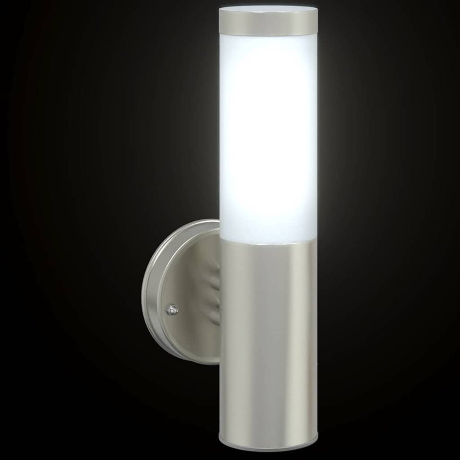 Buiten Wandlamp Zilver 15 x 7,5 x 33 cm