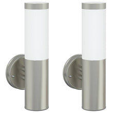 Buiten Wandlamp 2 pcs Zilver 15 x 7,5 x 33 cm