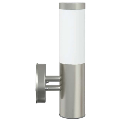 Buiten Wandlamp 2 pcs Zilver 15 x 7,5 x 33 cm