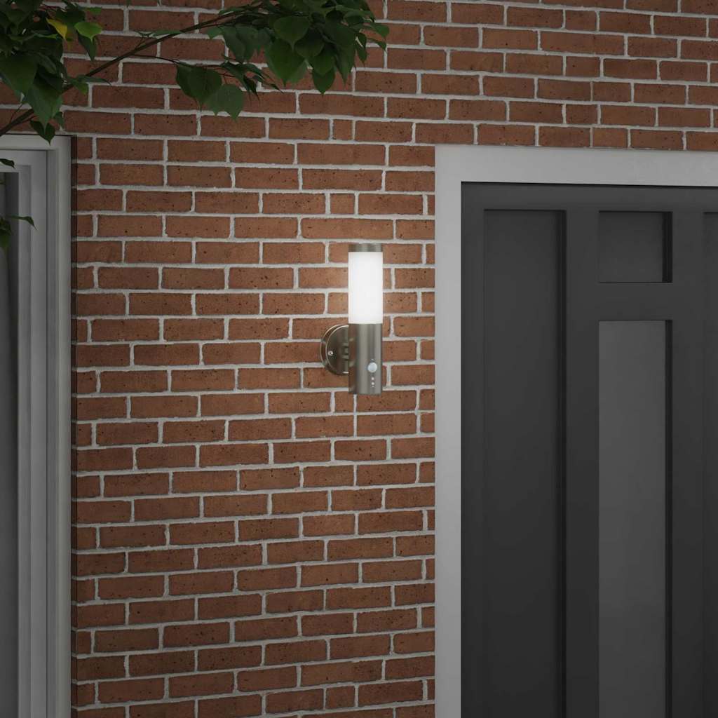 Buiten Wandlamp Zilver 15 x 7,5 x 33 cm