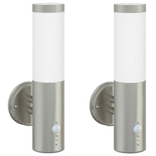 Buiten Wandlamp 2 pcs Zilver 15 x 7,5 x 33 cm