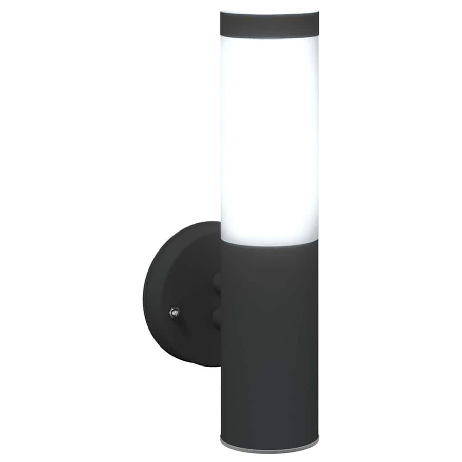 Buiten Wandlamp 2 pcs Zwart 15 x 7,5 x 33 cm