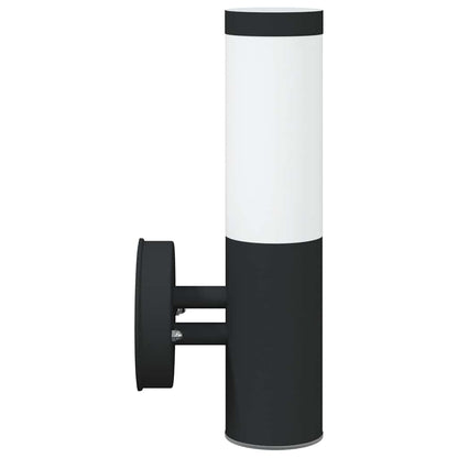 Buiten Wandlamp 2 pcs Zwart 15 x 7,5 x 33 cm