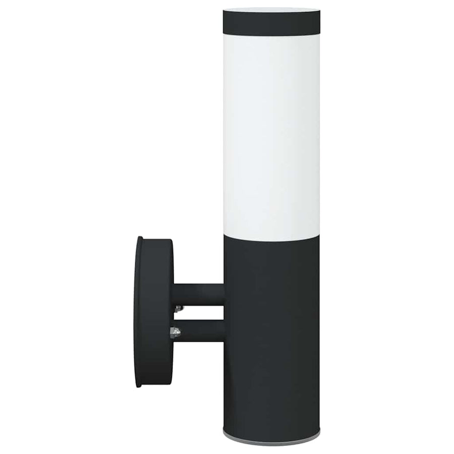 Buiten Wandlamp 2 pcs Zwart 15 x 7,5 x 33 cm