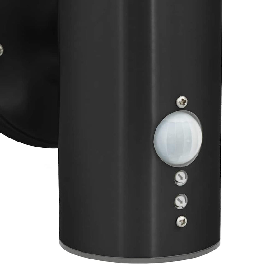 Buiten Wandlamp 2 pcs Zwart 15 x 7,5 x 33 cm