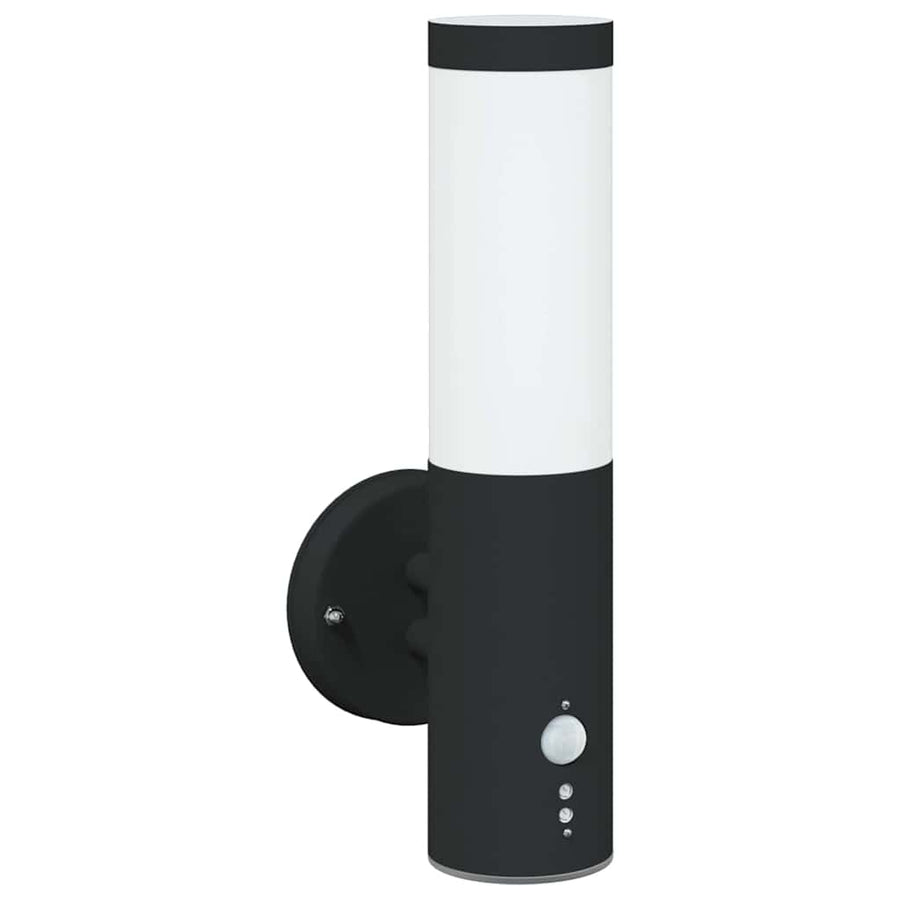 Buiten Wandlamp 2 pcs Zwart 15 x 7,5 x 33 cm