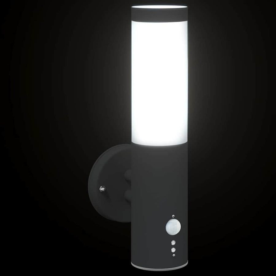 Buiten Wandlamp 2 pcs Zwart 15 x 7,5 x 33 cm