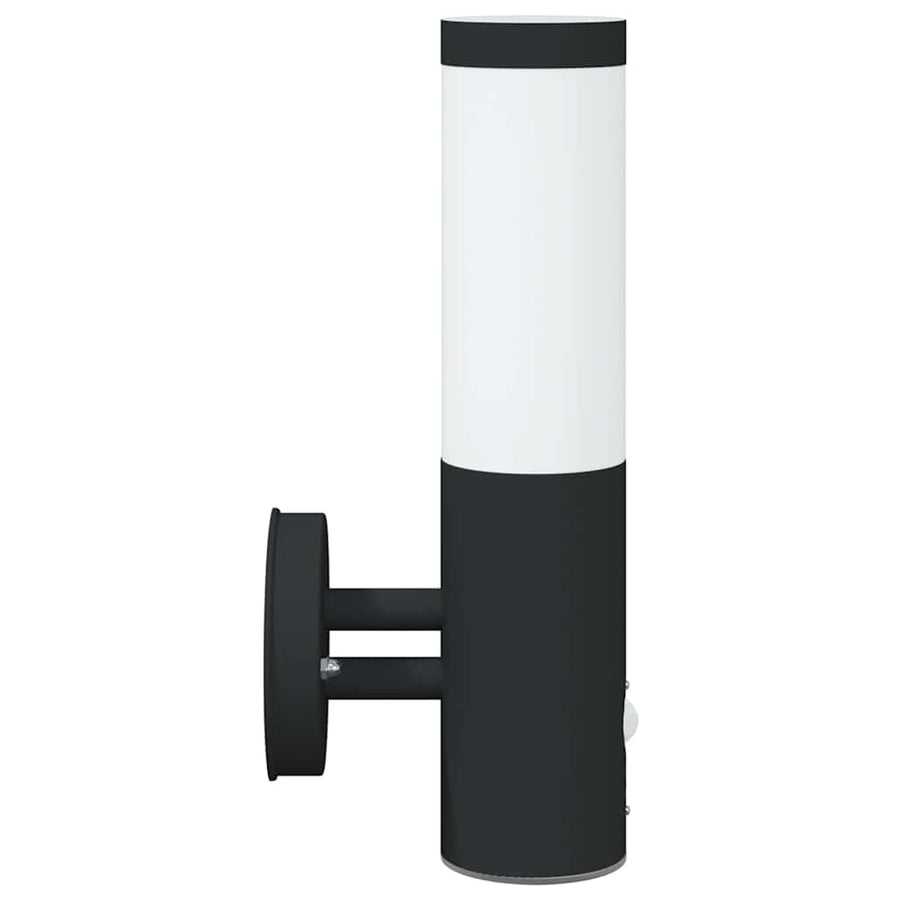 Buiten Wandlamp 2 pcs Zwart 15 x 7,5 x 33 cm