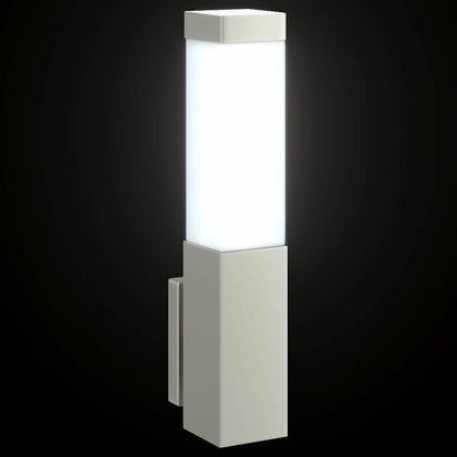 Buiten Wandlamp Zilver 10.5 x 6 x 33 cm