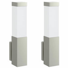 Buiten Wandlamp 2 pcs Zilver 10.5 x 6 x 33 cm