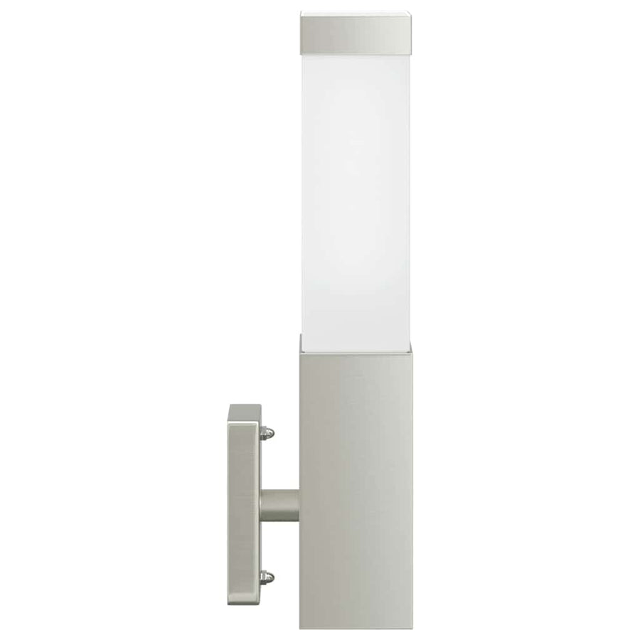 Buiten Wandlamp 2 pcs Zilver 10.5 x 6 x 33 cm