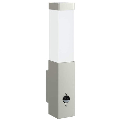 Buiten Wandlamp Zilver 10.5 x 6 x 33 cm