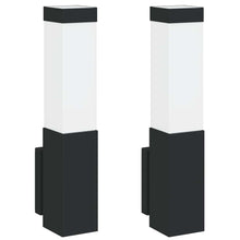 Buiten Wandlamp 2 pcs Zwart 10.5 x 6 x 33 cm