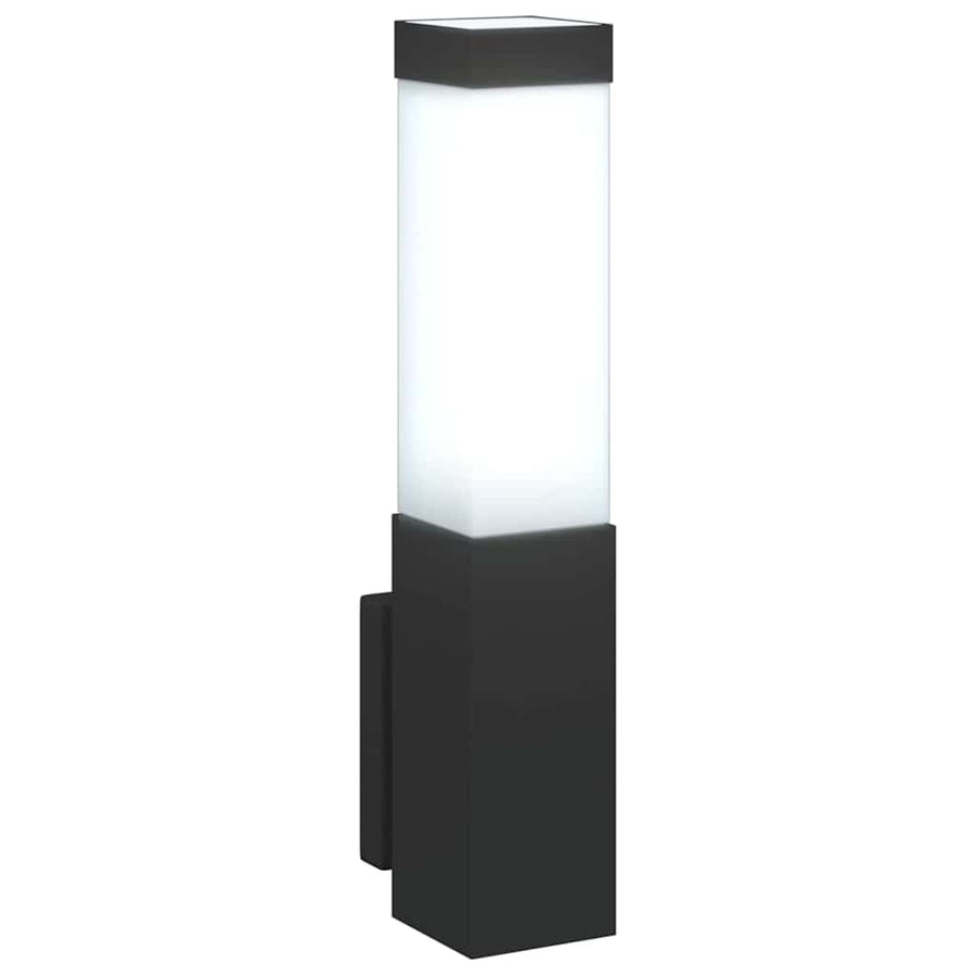 Buiten Wandlamp 2 pcs Zwart 10.5 x 6 x 33 cm