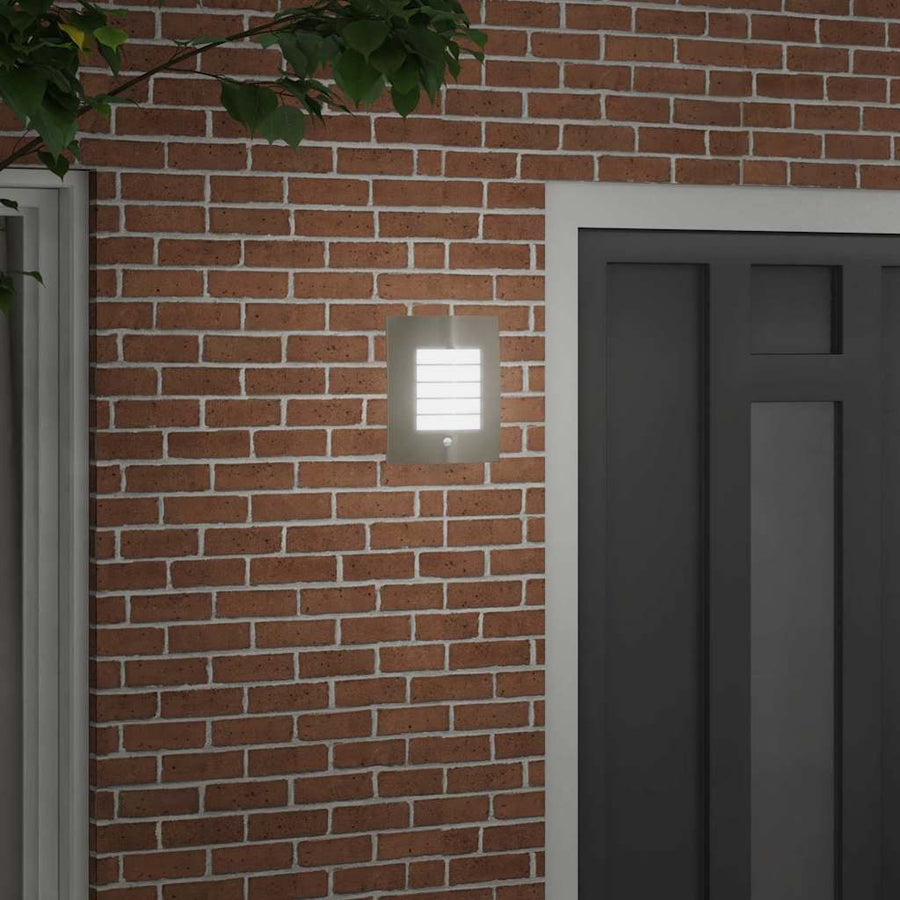 Buiten Wandlamp Zilver 23.5 x 9 x 26 cm