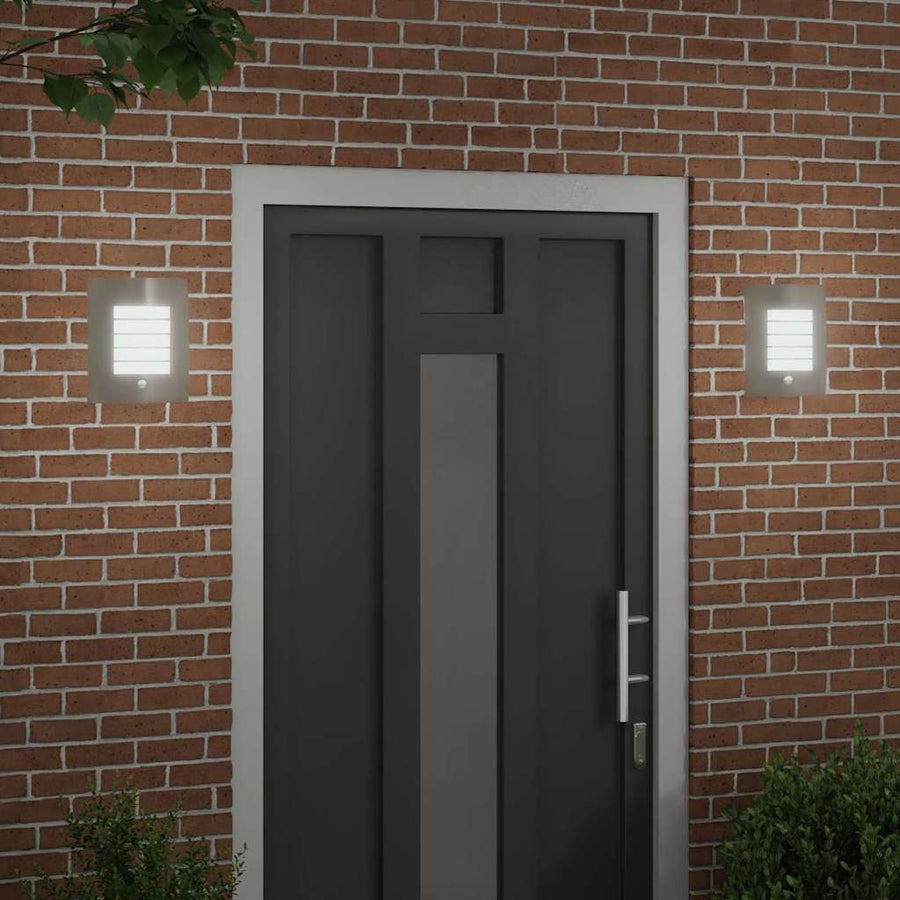 Buiten Wandlamp 2 pcs Zilver 23.5 x 9 x 26 cm