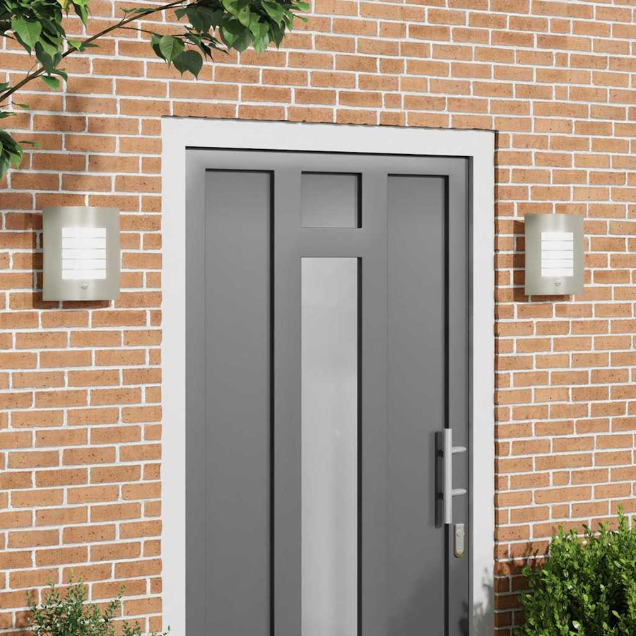 Buiten Wandlamp 2 pcs Zilver 23.5 x 9 x 26 cm