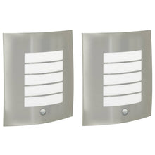 Buiten Wandlamp 2 pcs Zilver 23.5 x 9 x 26 cm