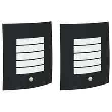 Buiten Wandlamp 2 pcs Zwart 23.5 x 9 x 26 cm