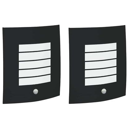 Buiten Wandlamp 2 pcs Zwart 23.5 x 9 x 26 cm