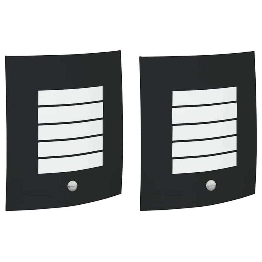 Buiten Wandlamp 2 pcs Zwart 23.5 x 9 x 26 cm