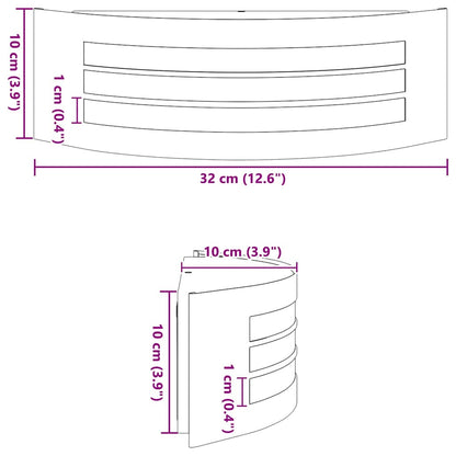 Buiten Wandlamp Zilver 32 x 10 x 10 cm