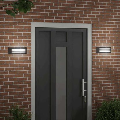 Buiten Wandlamp 2 pcs Zwart 32 x 10 x 10 cm