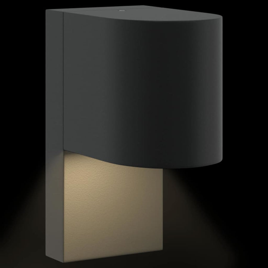 Buiten Wandlamp Zwart 12 x 7 x 15 cm Roestvrij staal