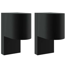 Buiten Wandlamp 2 pcs Zwart 12 x 7 x 15 cm Roestvrij staal