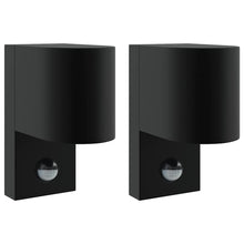 Buiten Wandlamp 2 pcs Zwart 12 x 7 x 15 cm Roestvrij staal
