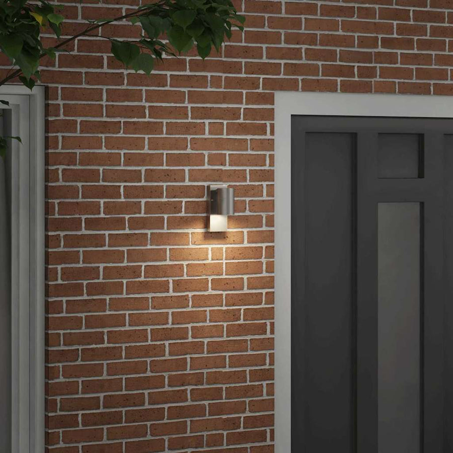 Buiten Wandlamp Zilver 6,5 x 10,5 x 16 cm RVS en Glas