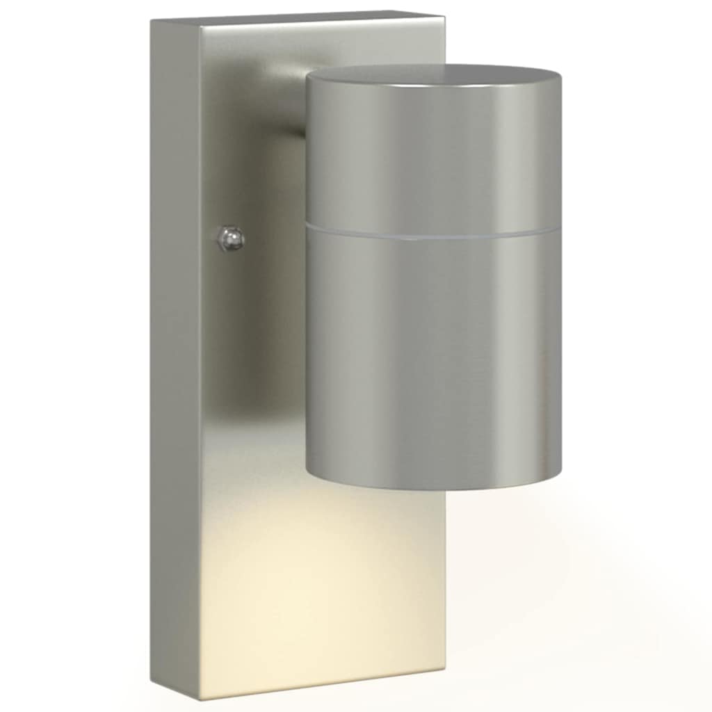 Buiten Wandlamp Zilver 6,5 x 10,5 x 16 cm RVS en Glas