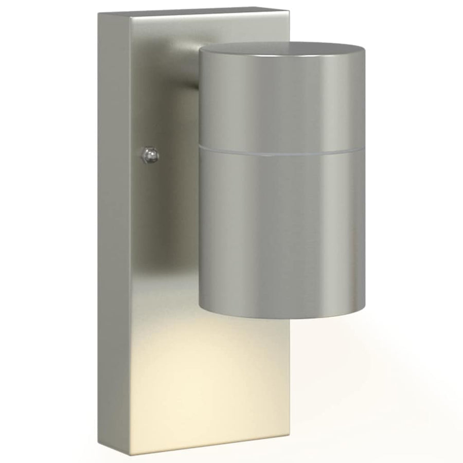 Buiten Wandlamp Zilver 6,5 x 10,5 x 16 cm RVS en Glas