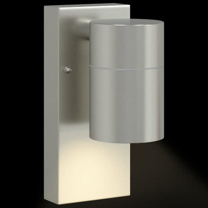 Buiten Wandlamp Zilver 6,5 x 10,5 x 16 cm RVS en Glas