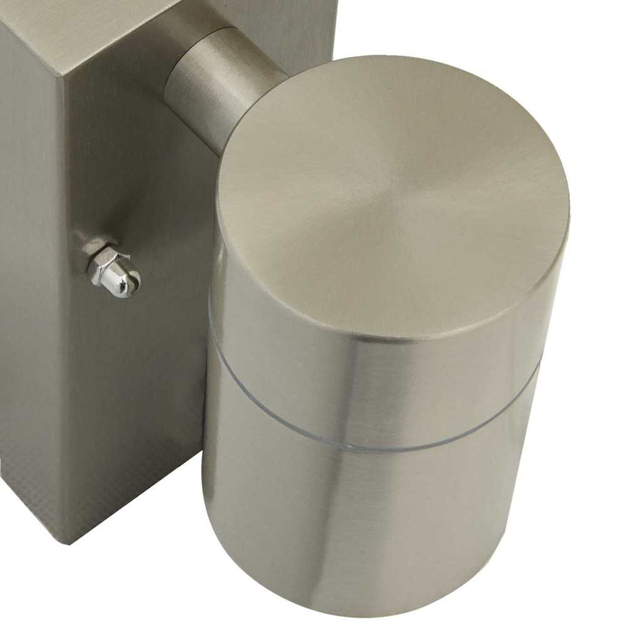 Buiten Wandlamp 2 pcs Zilver 6,5 x 10,5 x 16 cm RVS en Glas