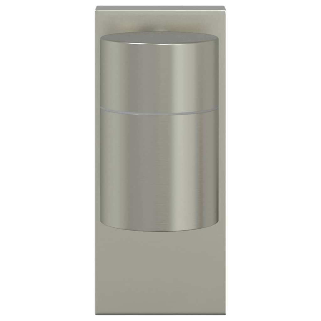 Buiten Wandlamp 2 pcs Zilver 6,5 x 10,5 x 16 cm RVS en Glas