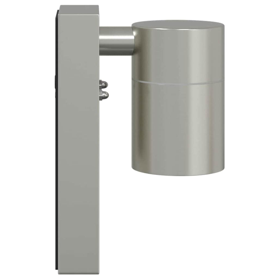 Buiten Wandlamp 2 pcs Zilver 6,5 x 10,5 x 16 cm RVS en Glas