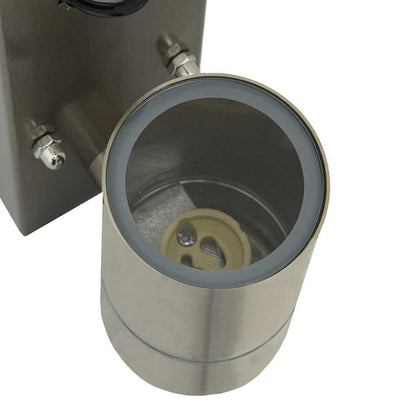 Buiten Wandlamp Zilver 6,5 x 10,5 x 16 cm RVS en Glas