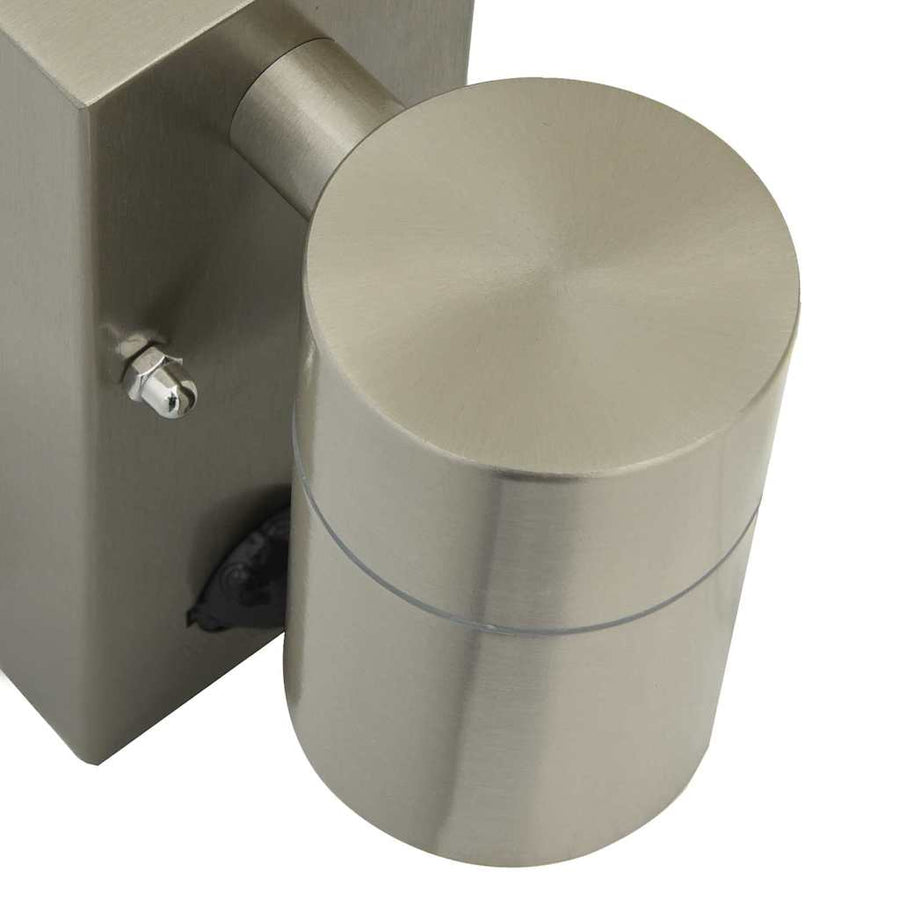 Buiten Wandlamp 2 pcs Zilver 6,5 x 10,5 x 16 cm RVS en Glas