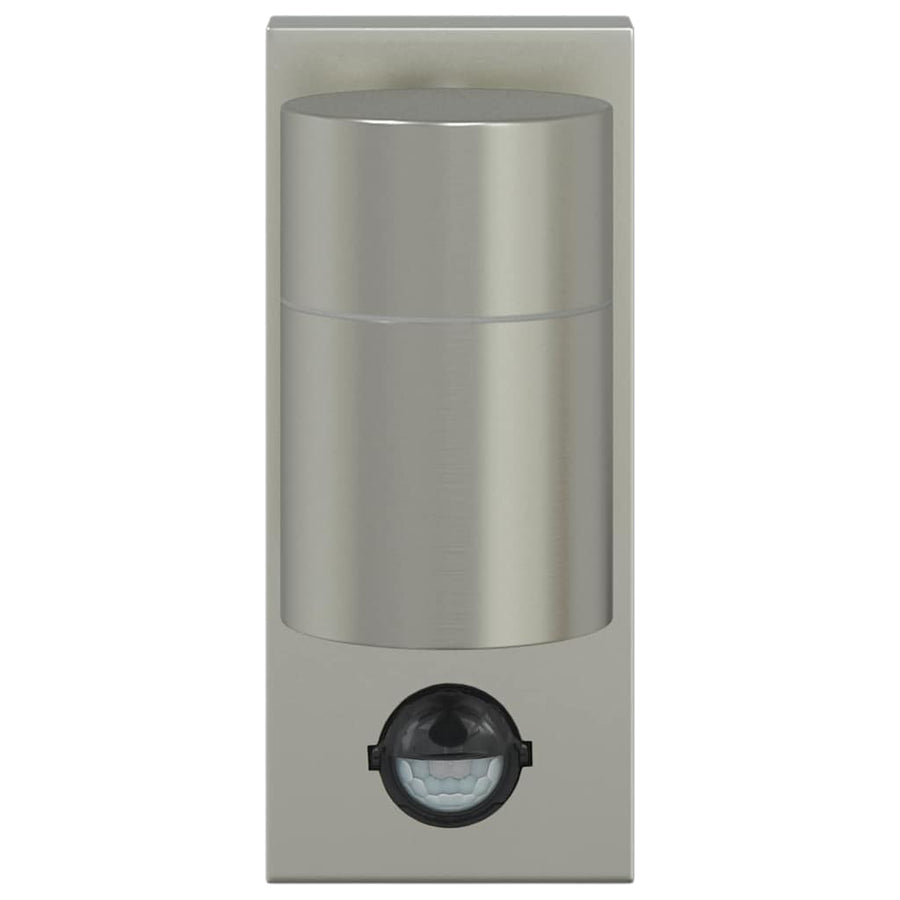 Buiten Wandlamp 2 pcs Zilver 6,5 x 10,5 x 16 cm RVS en Glas