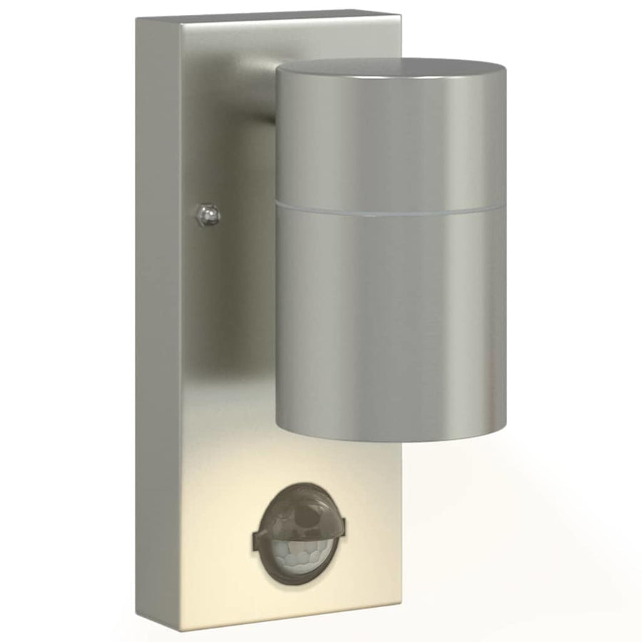 Buiten Wandlamp 2 pcs Zilver 6,5 x 10,5 x 16 cm RVS en Glas