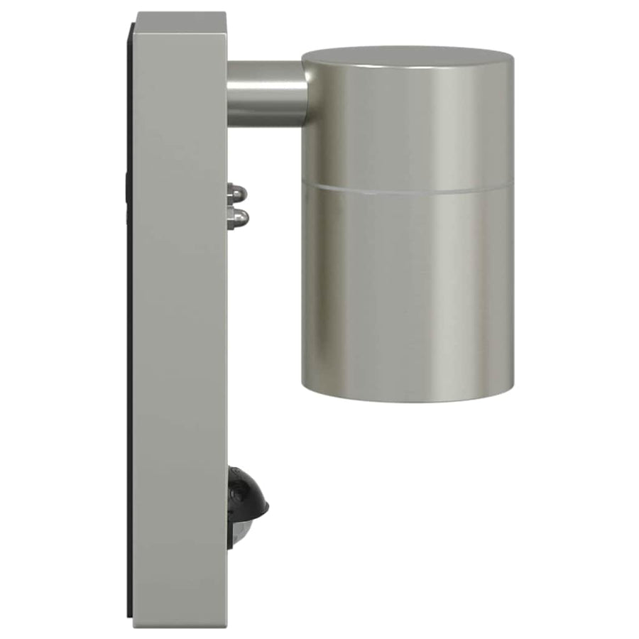 Buiten Wandlamp 2 pcs Zilver 6,5 x 10,5 x 16 cm RVS en Glas