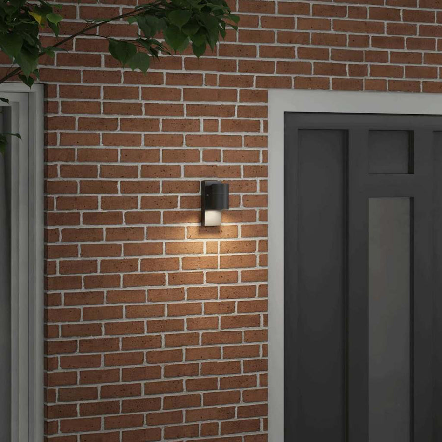 Buiten Wandlamp Zwart 6,5 x 10,5 x 16 cm RVS en Glas