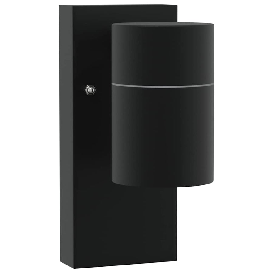 Buiten Wandlamp Zwart 6,5 x 10,5 x 16 cm RVS en Glas