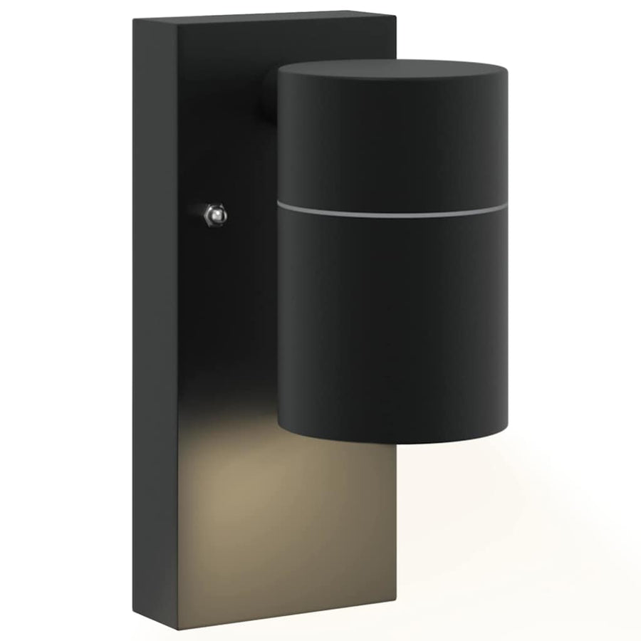 Buiten Wandlamp Zwart 6,5 x 10,5 x 16 cm RVS en Glas