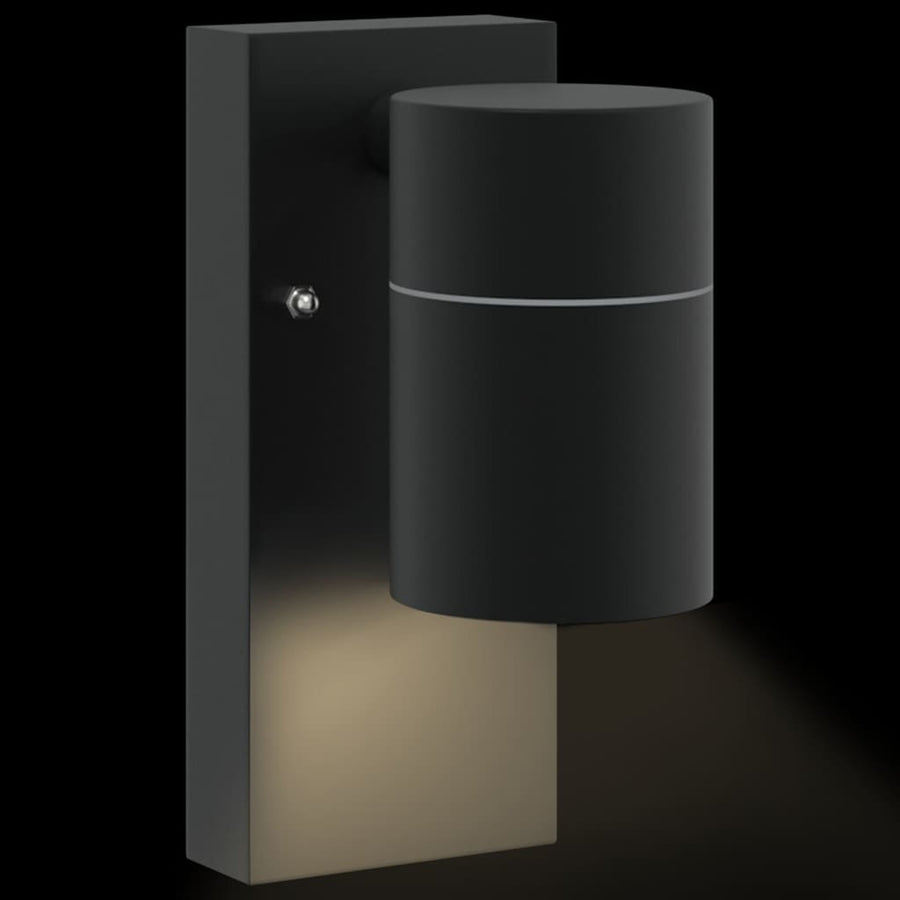 Buiten Wandlamp Zwart 6,5 x 10,5 x 16 cm RVS en Glas