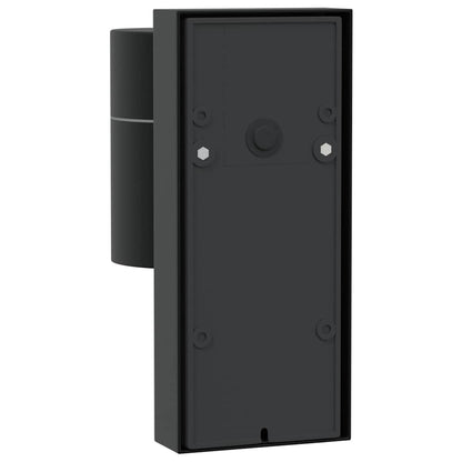 Buiten Wandlamp Zwart 6,5 x 10,5 x 16 cm RVS en Glas