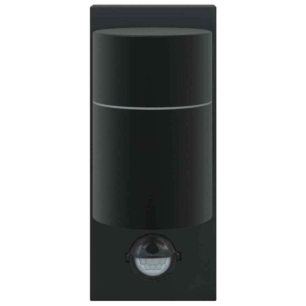Buiten Wandlamp Zwart 6,5 x 10,5 x 16 cm RVS en Glas