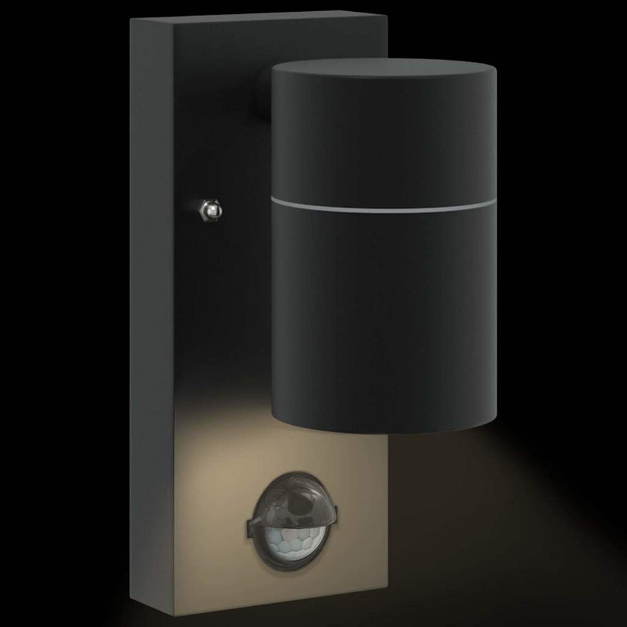 Buiten Wandlamp Zwart 6,5 x 10,5 x 16 cm RVS en Glas