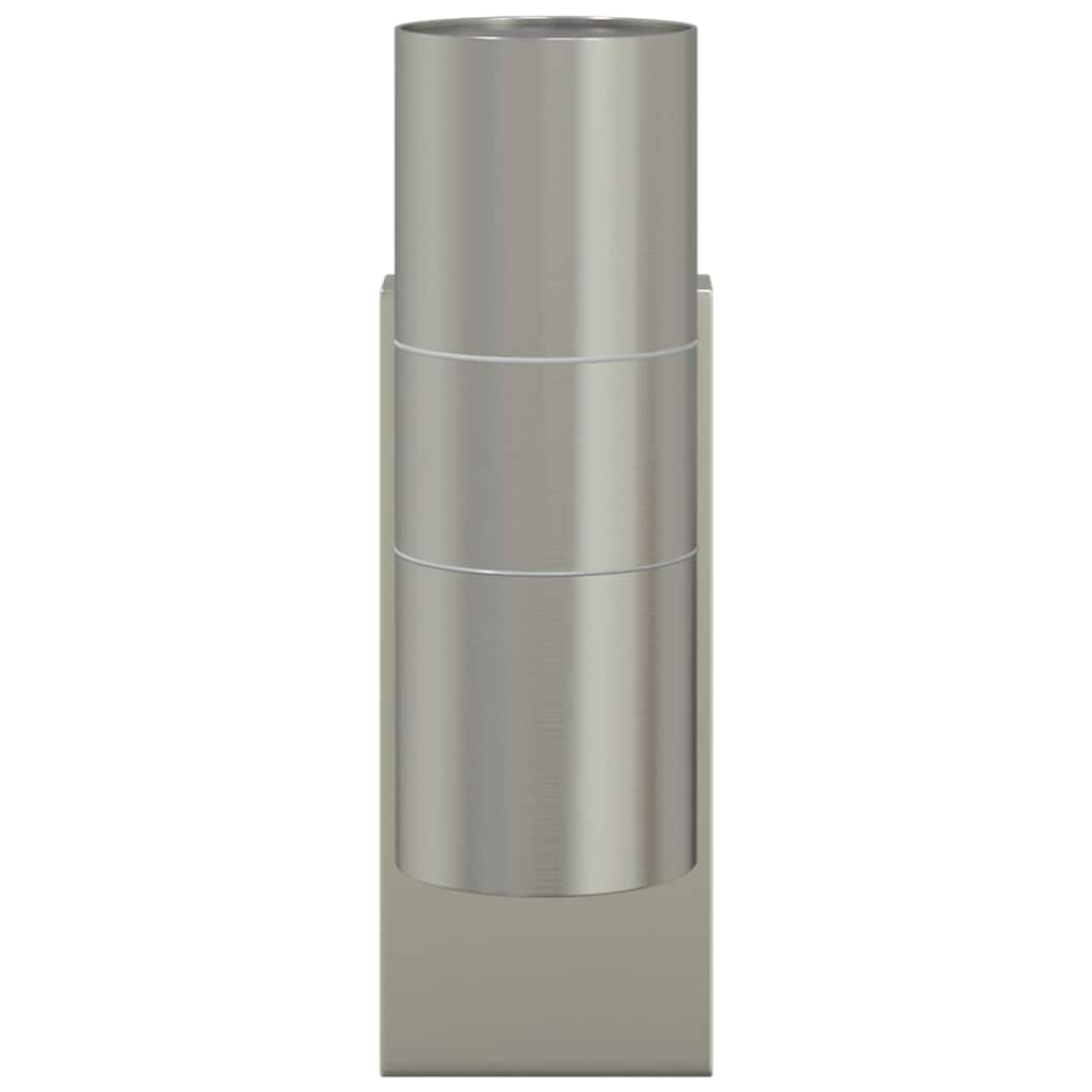 Buiten Wandlamp Zilver 7 x 10 x 22 cm RVS en Glas